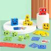 Building Blocks Cube Face Changing Board Games Wood Puzzles Montessori Expression Wooden Blocos for Children Battle Table Games