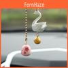 Minimalist Car Accessories Swan Crown Sound Bell Hanging Decoration Blue