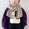 Children Neck Scarves with Stripe Pattern Warm Knitted Neckerchief Versatile for Children Fashionable Winter Accessories