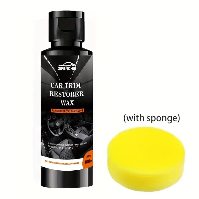 Multifunctional automotive repair wax - plastic parts refurbishment, interior gloss enhancement, tire protection agent