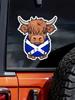 Cute Scottish Highland Cow Vinyl Decal Sticker - Durable Waterproof Artwork for Laptops Cars Bins And More Q138