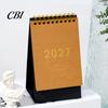 Large Desktop Calendar 2027 Desk Calendar, Standing Flip Minimalist Gold Foil Cover Daily Planner for Office Monthly Planner, Thick Paper Note Taking,