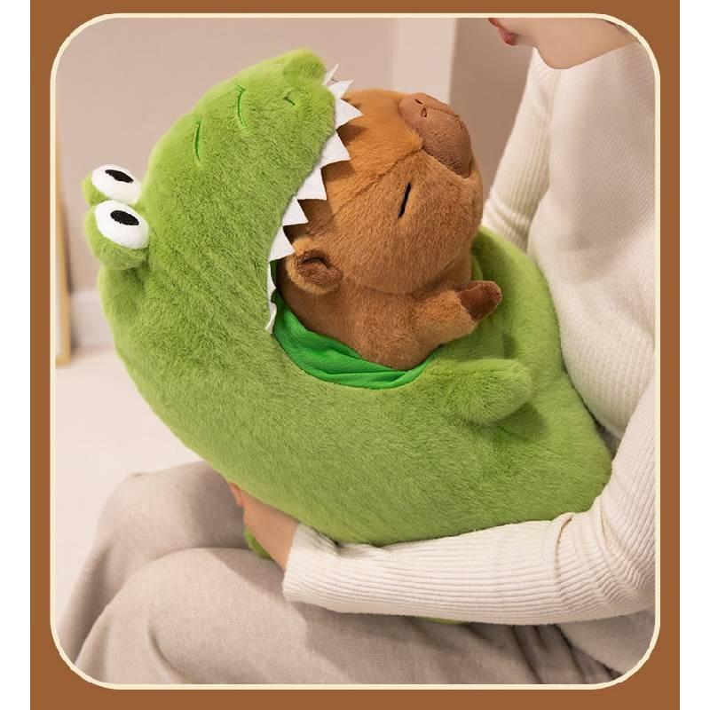 Transforms Doll Capybara Into Crocodile Plush Toy Stuffed Doll Kid Birthday Gift