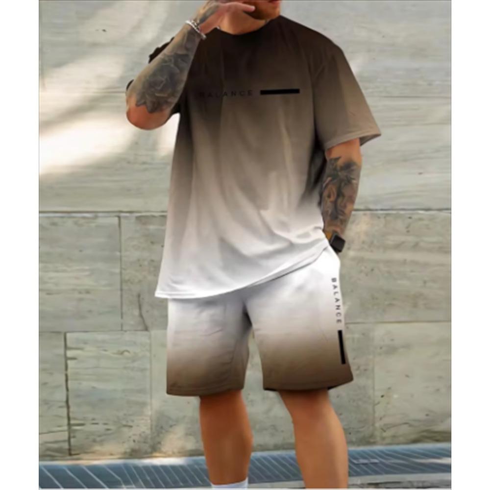 

Летний 3D-принтованный мужской повседневный комплект из футболки и шорт, спортивный костюм для мужчин, 2 предмета, модная мужская одежда, спортивный костюм 6XL