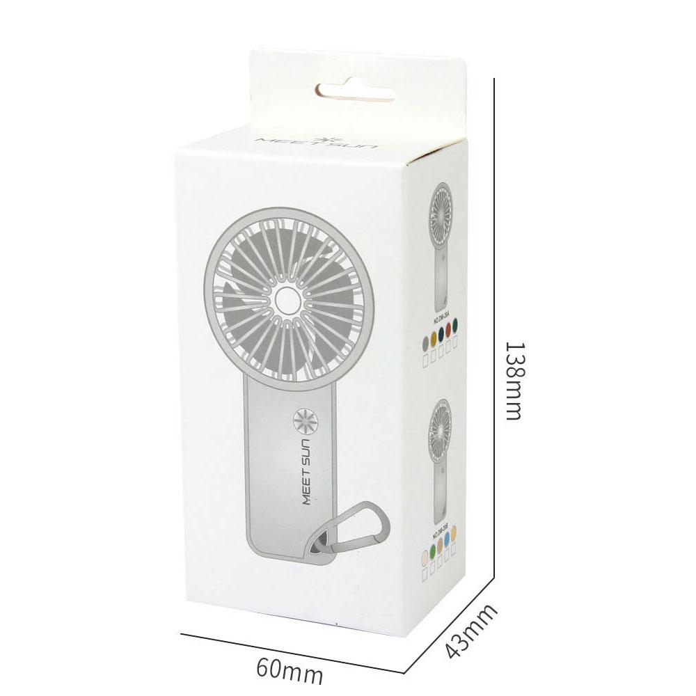 Portable Mini Fan Rechargeable USB Charging Handheld Fan Built-in 500mAh Battery 3 Speed Power for Outdoor Office Sports Travel