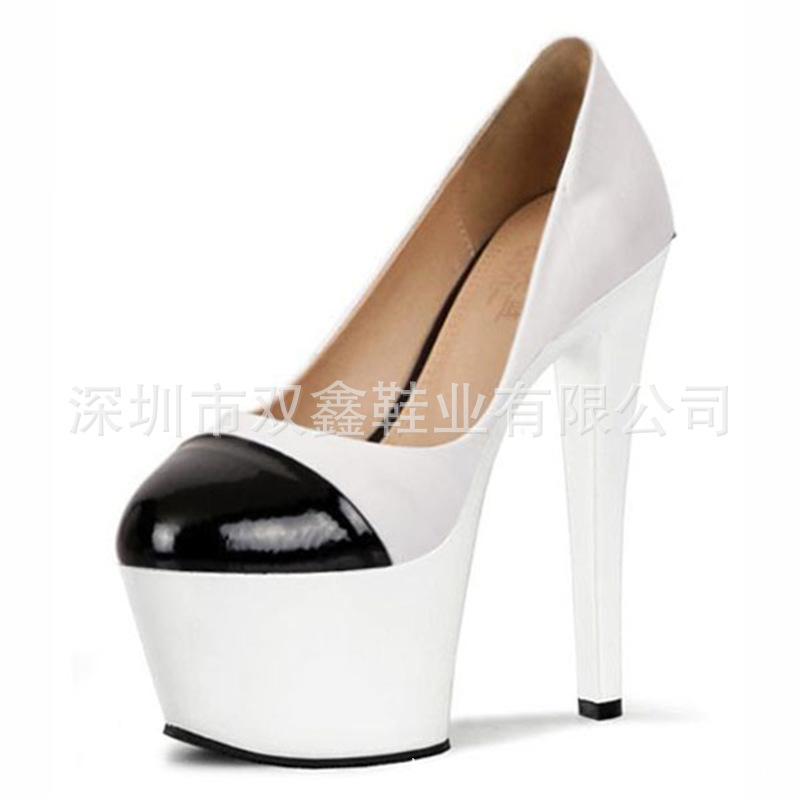 

2025 туфли на высоком каблуке, водонепроницаемая платформа, толстая подошва, один кусок 17 см на высоком каблуке 46