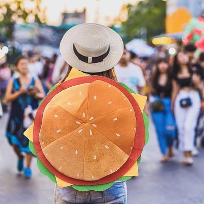 Fast Food Hamburger Hat Dress Up Costume Accessory Burlesque Party Cheeseburger Shaped Cap for