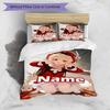 3pcs Duvet Cover Set (1*Duvet Cover + 2*Pillowcase, Without Core), Custom Name Genshin Impact Pattern Bedding Set, Home Bedroom Decor Gift