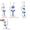 Bells Blue Eyes Wind Chime Handmade Metal Wind Music Bell Car Pendant  Garden Decoration