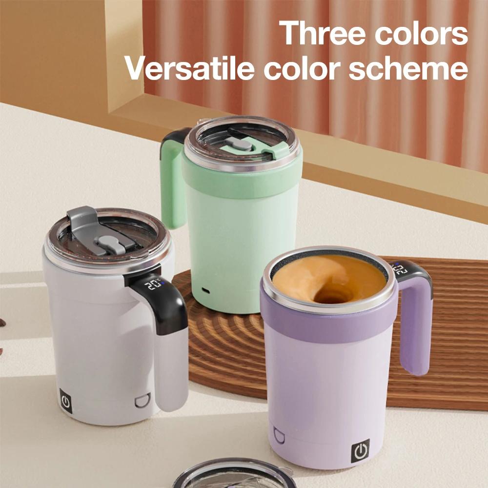 Copo Misturador Automático Recarregável Canecas Misturadoras Elétricas Mixer Magnético Caneca de Café de Aço Inoxidável Copo Magnético Rotativo
