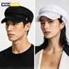 New Four Seasons Beret Hat Sunscreen Mesh Thin Flat Top Duck Tongue Hat Unisex Fashion Retro Military Caps Casual Equestrian Hat