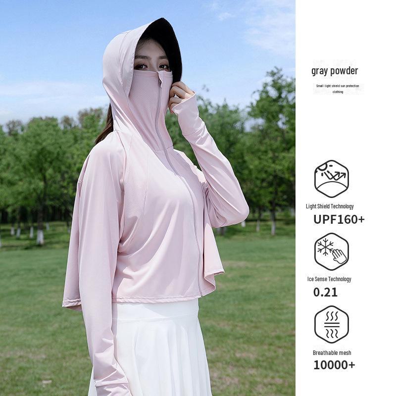 UPF 50+ Women's Summer Sun Protection Shawl: Ultra-Thin, Breathable, Anti-UV Ice Silk Jacket.