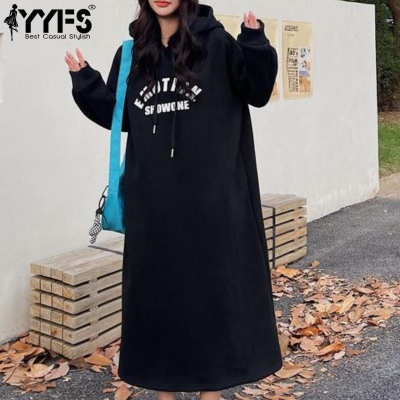 YYFS Damenmode Herbst Winter Langarm Kapuzenpullover Lockere Taille Freizeitkleider