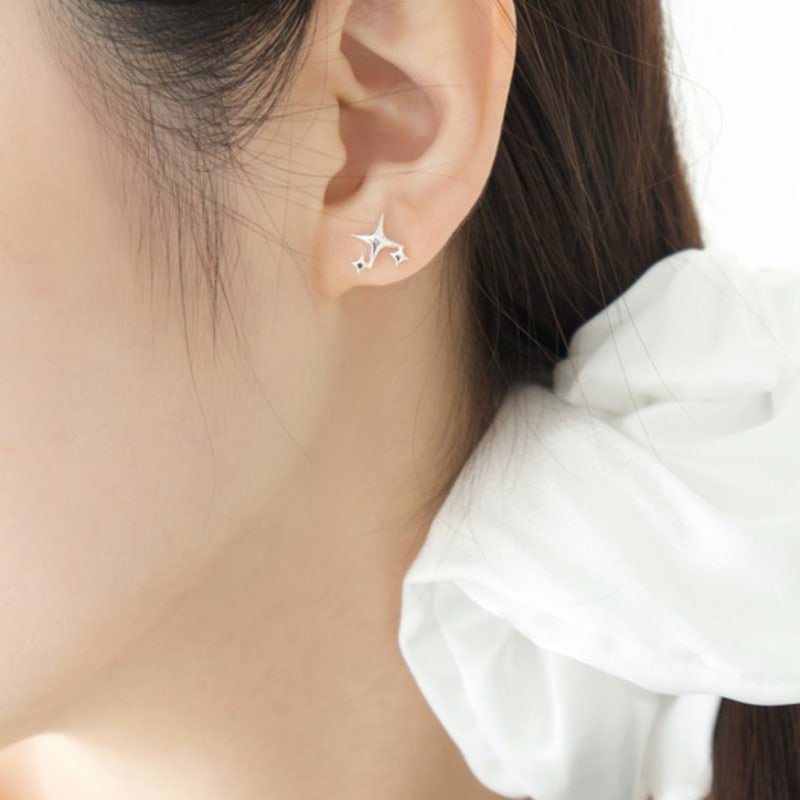 NOCTURN [925silver] STARLIGHT SILVER EARRING