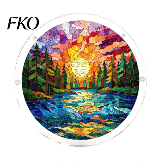 High Transparency Acrylic Art Puzzle Suncatcher, Artistic Window Hanging Ornament, 7.48 Inch Sun Suncatcher Pendant for Enthusiasts Catcher
