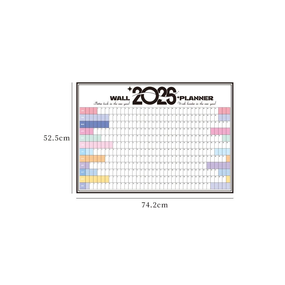 Großer Wandkalender Terminplaner To-Do-Liste Planer Neues 365-Tage-Planerblatt Bürobedarf