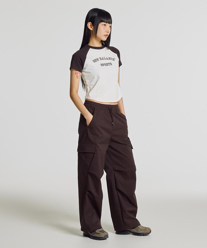 Nyuballanseu Nbntg2W322 / Women Essential Woven Cargo Wide Pants (Brown)