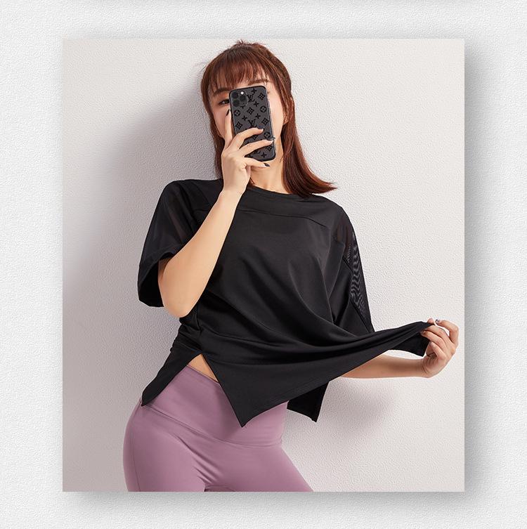 2025 Women's Quick-Dry Summer Yoga T-Shirt: Loose, Breathable Short Sleeve for Running & Fitness