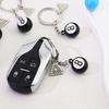 Fashion Creative Billiard Pool Keychain Table Ball Key Ring Lucky Black Key Chain 25Mm Resin Ball Jewelry Gift