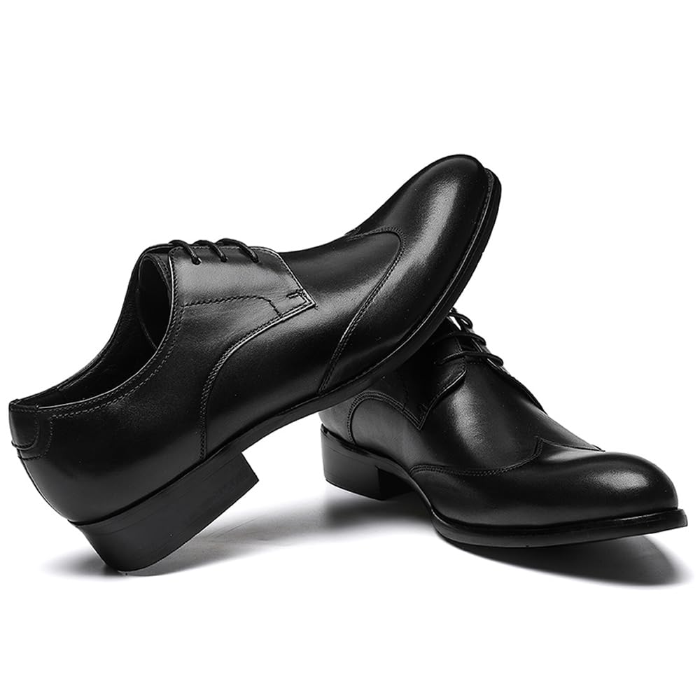 Business Outer Straight Wing Genuine Leather [ASTONMJAZZ] Shoes, Men's Shoes, Wings, Tip, Tip, Men's Leather, Shoes, Black/Wine Red/Brown (Black, 27.0