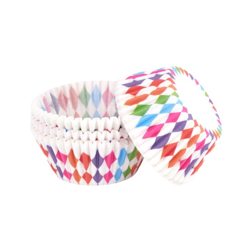 100pcs Colorful Cupcake Liners Greaseproof Paper Standard Size Baking Cups Food Grade Nonstick Molds Muffin Liners