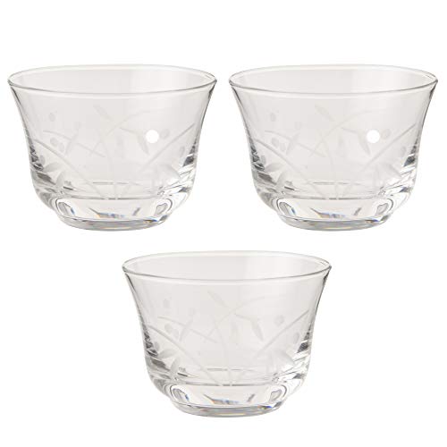 Egoyomi Kiriko Cold Tea Glass (Omodaka Pattern) 185ml X 3-Pack T-20112-C646
