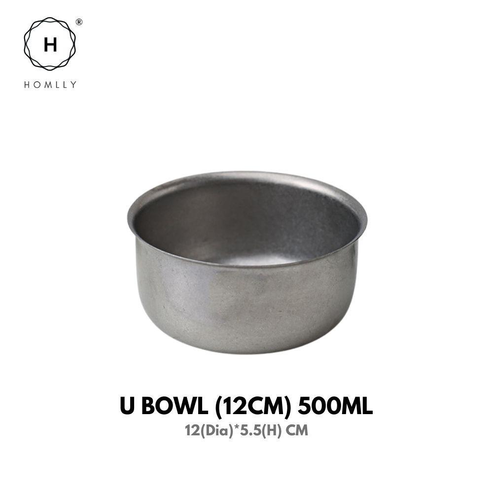 Homlly Tonii Flake Texture 304 Stainless Steel Dinner Salad Soup Bowl (X3PCS)