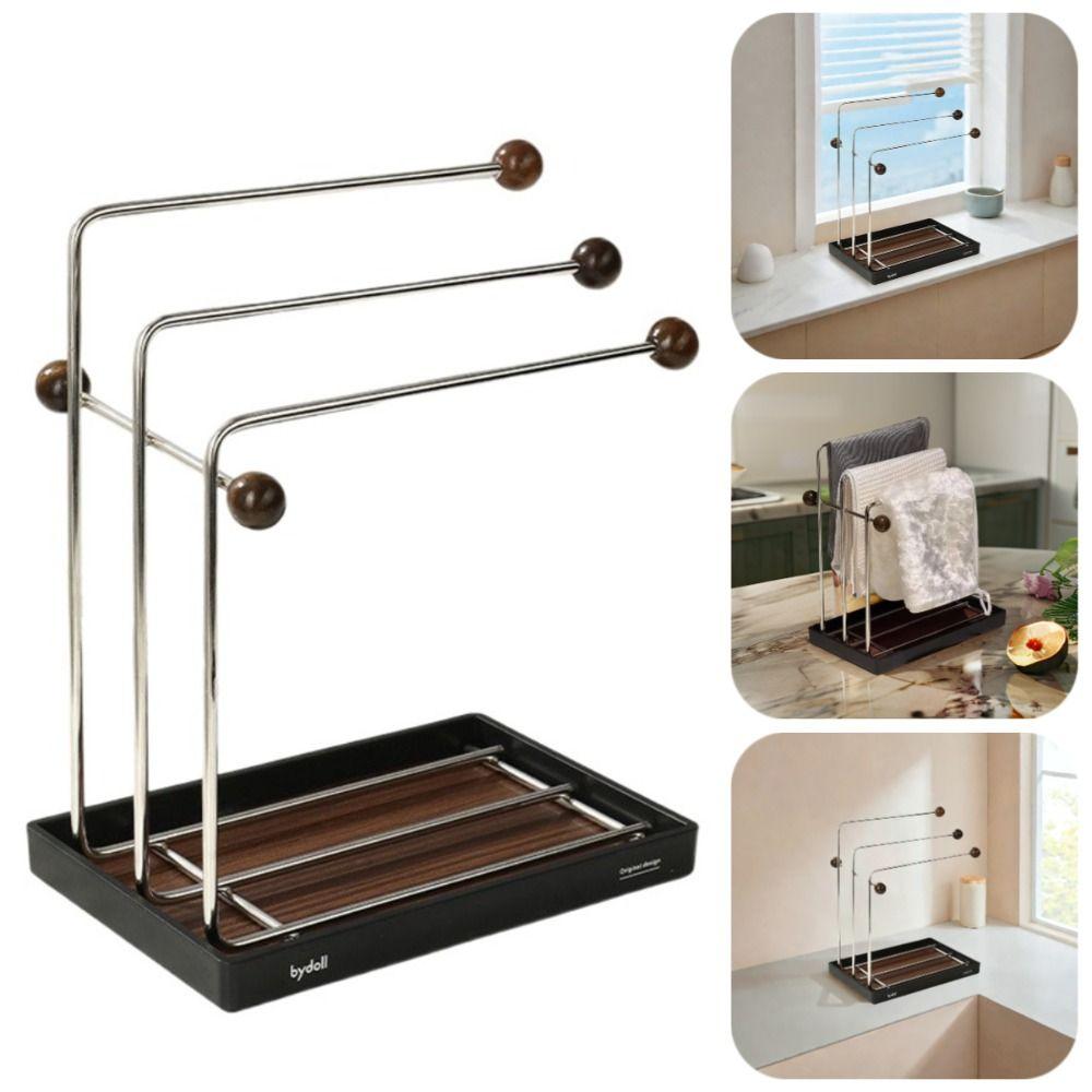 

Modern Headband Rack Anti-rust Tray Organizer Stand Kitchen Storage Stand Hair Accessories