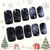 European and American Christmas 24 pieces nail art wear nail classic fashion snowflake polka dot medium and long nail wear
