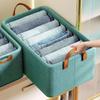Steel Frame Large Capacity Foldable Storage Box for Toys, Clothes, Pants, and Wardrobe Organization