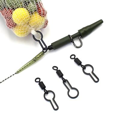 20PCS Karpfen Wirbel für Anschluss PVA Mesh Tasche Karpfen Grob Angeln Zubehör Terminal Tackle