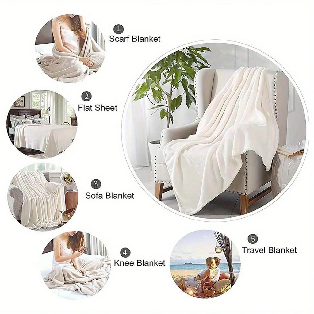Top Pick Horse Print Flannel Blanket - Super Soft Lightweight Machine Washable Sofa Travel Gift