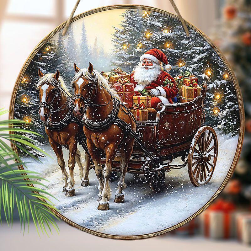 2D Flat Wooden Hanging Decorative Signs, Christmas Decorations, Family Wall or Door Decorations, Garden Decorations, Christmas Gifts for Friends