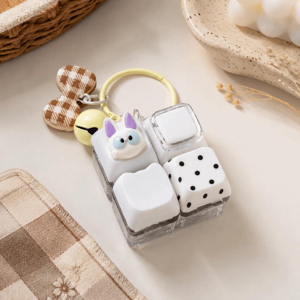 Funny Keyboard Decompression Keychain Creative Mechanical Switch Keychain Portable Use