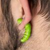 Fashionable Green Caterpillars Earrings Sturdy Resin Materials Fashion Jewelry Accessory for Comfort and Styles