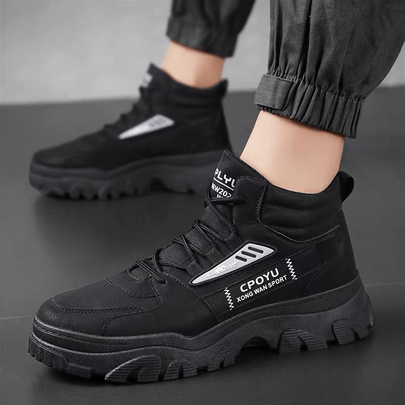 Men S High Top Waterproof Anti Slip Martin Boots For Spring Outdoor Work