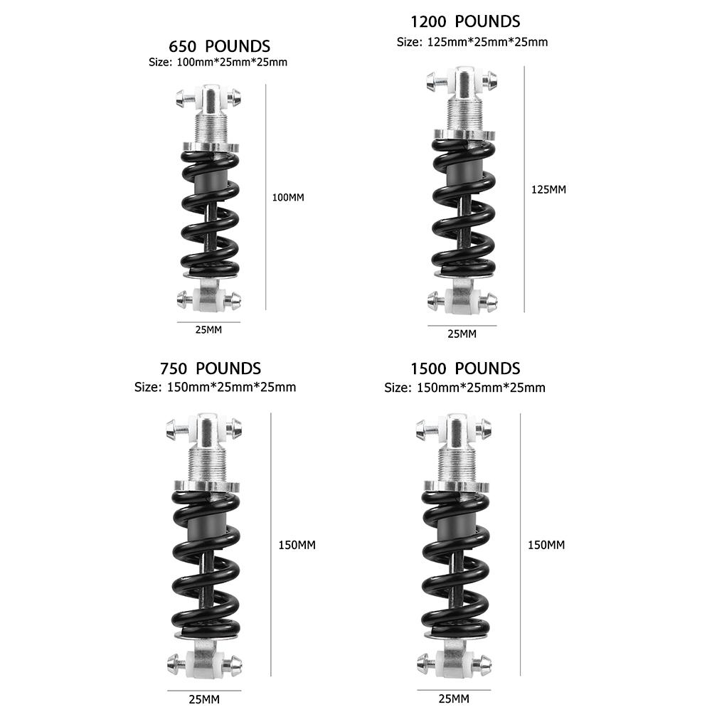 Bike Spring Shocks Absorber 100mm 650lb Bicycle Rear Shock Reusable MTB Suspension Damper Bicycle Parts