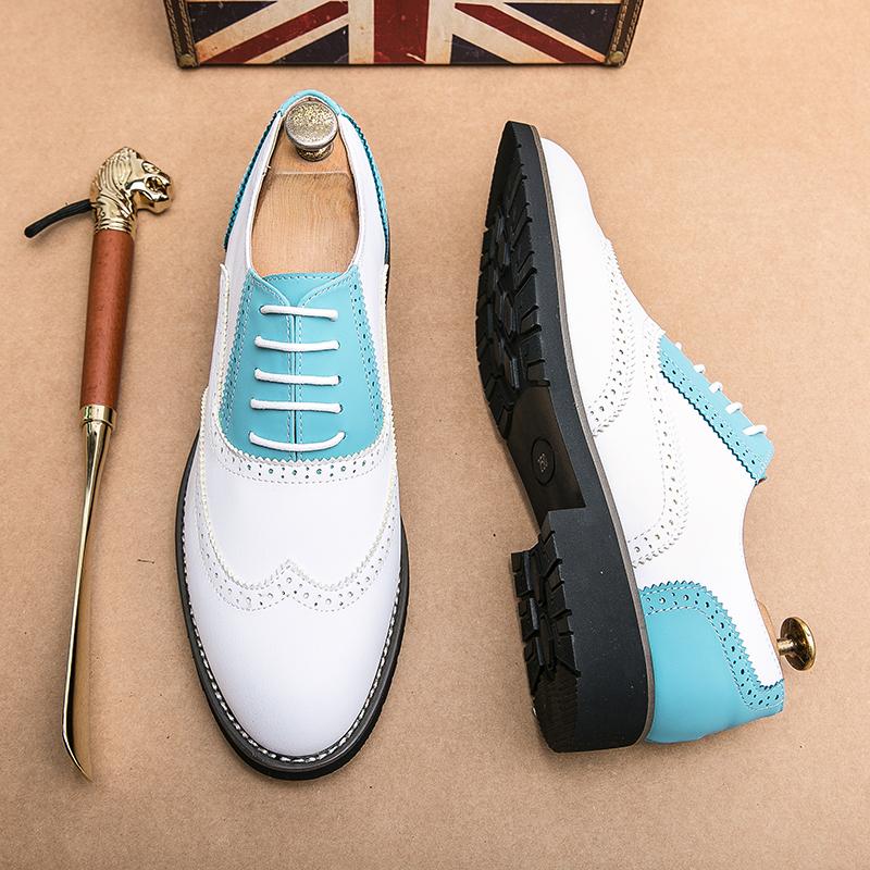 

Новые мужские модные повседневные кожаные туфли INS в британском стиле, свадебные туфли для вождения, мокасины 38 белый