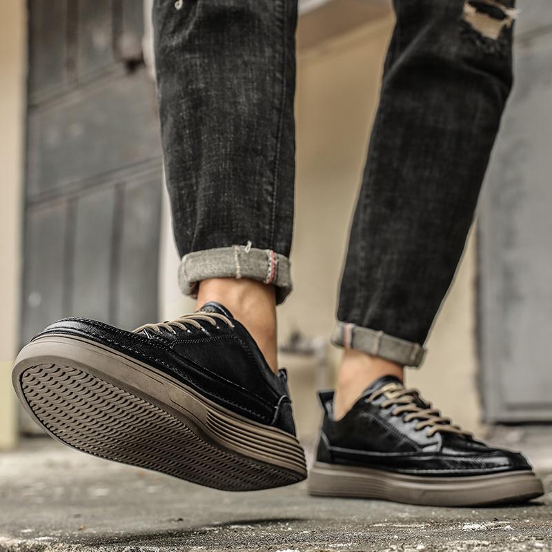 Fashion 2025 Leather Oxford Shoes High Quality Fashion Breathable Outdoor Sneakers Men Shoes Handmade Leather Casual Walking Shoes Men