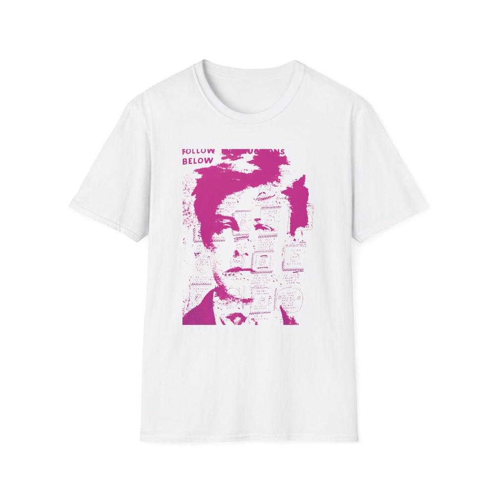 

ray johnson arthur rimbaud art in pink tshirt 2XL