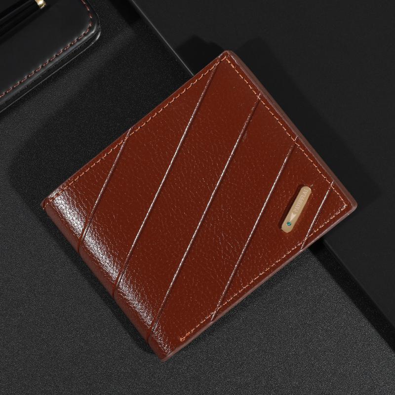 

Мужской классический новый кошелек из искусственной кожи - много отделений для карт, деловой стиль, неплетеный, однотонный, идеальный подарок для мужчин