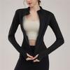 New Sports Jacket For Women With Nude Feeling, Slim Fit And Slimming, Zipper Yoga Suit, Long Sleeved Outdoor Running And Jumping Exercise Fitness Top