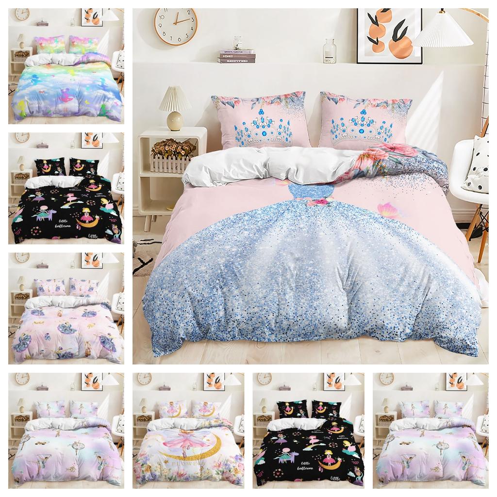 Dreiteiliges Ballettmädchen Prinzessinnenkleid Bettwäsche-Set Kinderzimmer