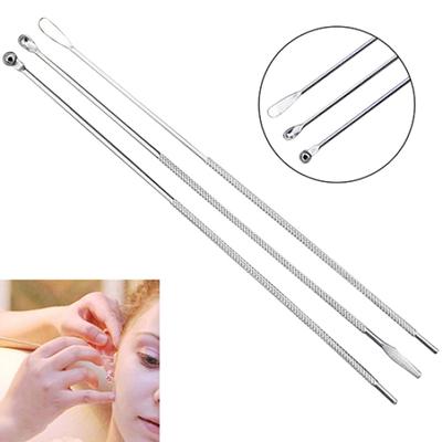 3x Stainless Steel Ear Pick Set Wax Curette Remover Double-End Ear Scoop Tool