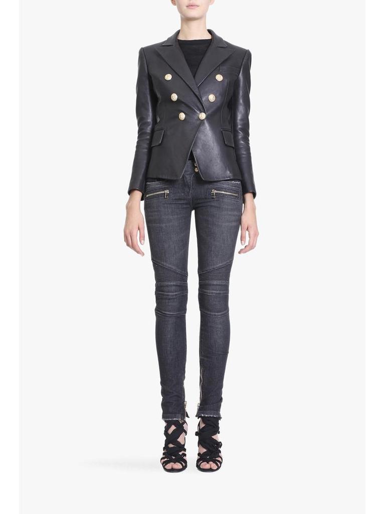 2024 Damska Kurtka Motocyklowa z Prawdziwej Skóry Owieczej - Styl Koreański, Krótki Modny Design