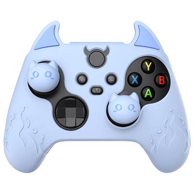 PlayVital Leuke Duivel Stijl Siliconen Thumbstick Grips voor Xbox Series X, Xbox Series S, en Xbox Core (Babyblauw)