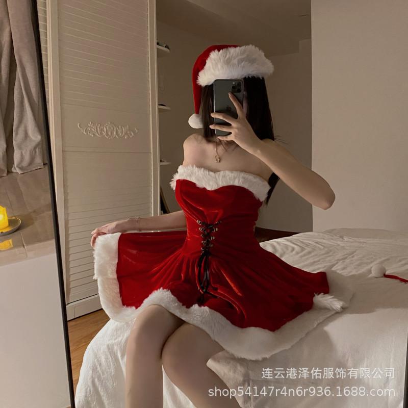 Yi Mengyao Winter 2024 Korean Style Sleeveless Slim Pullover with High Waist Mini Skirt - Women's Fashion.