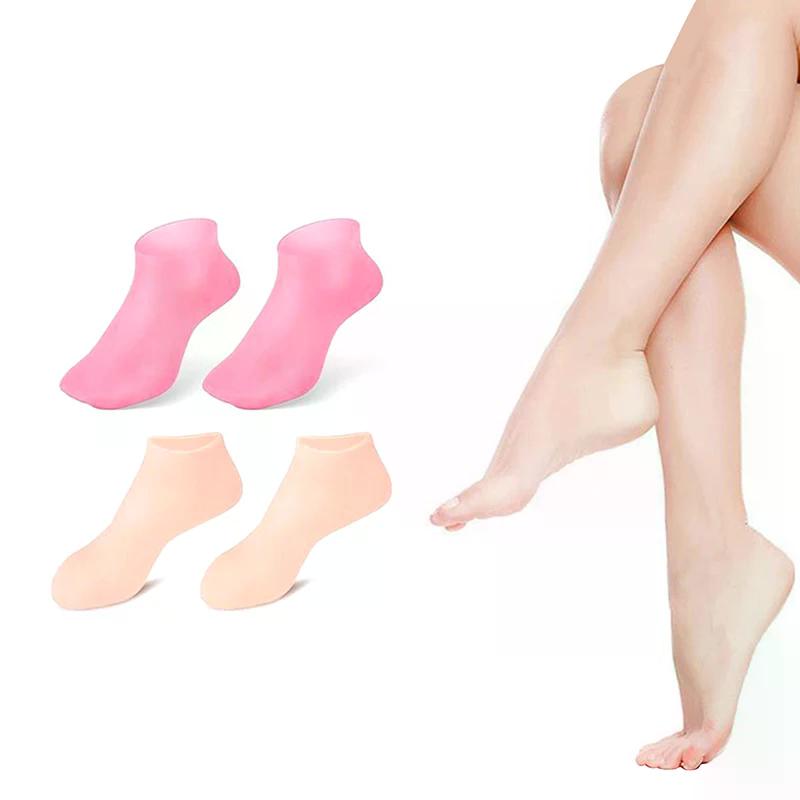 Feuchtigkeitsspendende Fußsocken,Silikonsocken für trockene, rissige Füße,Damen-Fußsocken zur Feuchtigkeitspflege,Mit Massagefunktion