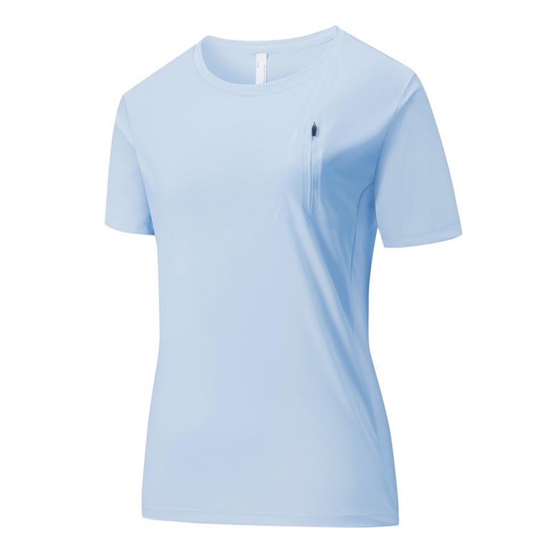 Ice Silk Unisex Short Sleeve Quick Dry T-Shirt - Breathable, Comfortable, Casual Round Neck, 2025 New Outdoor Fitness Wear