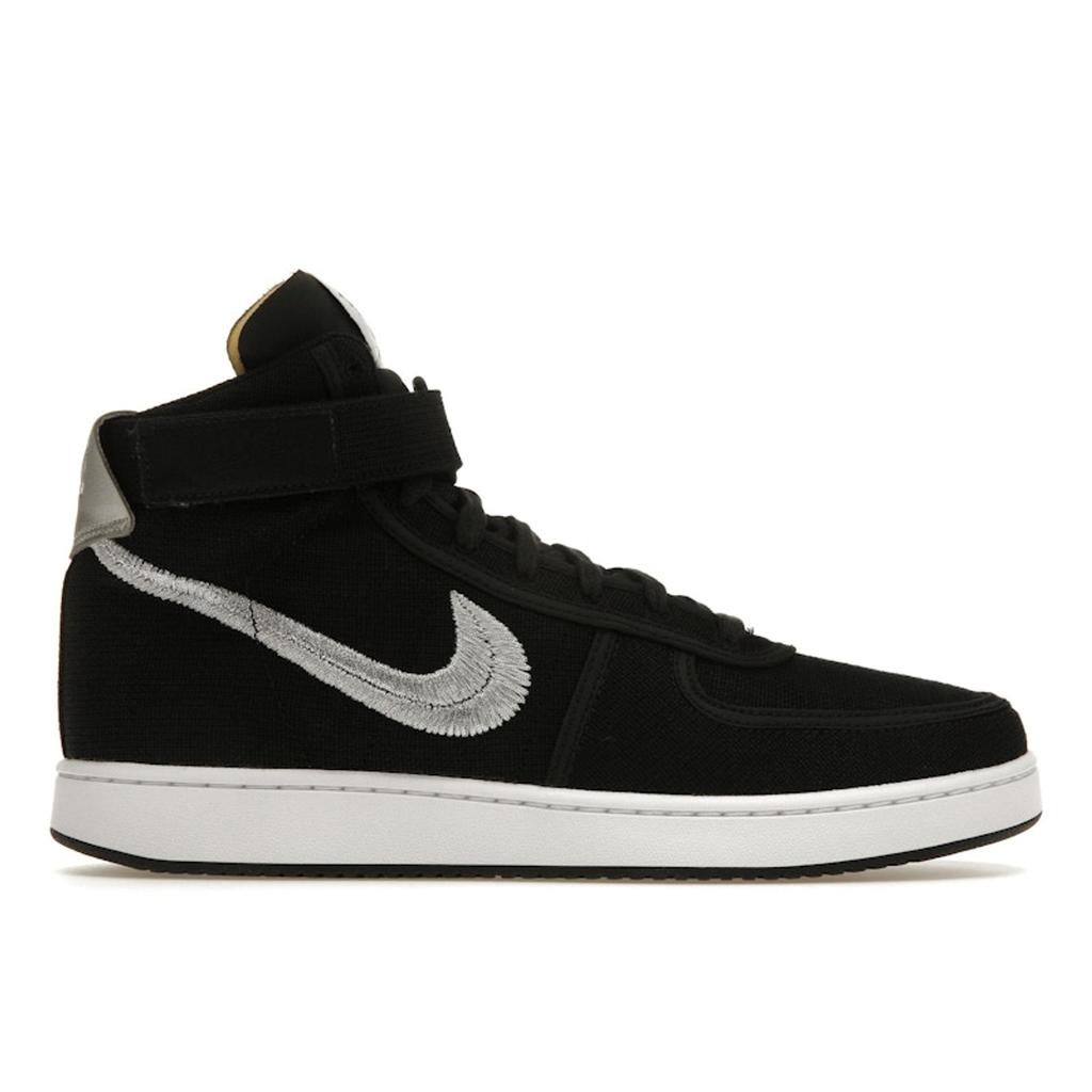Nike Stussy X Vandal High Black Unisex Sneakers Metallic-Silver DX5425-001
